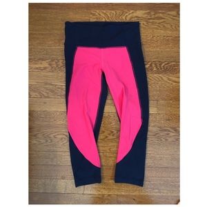 Athleta Capris Color Block Leggings